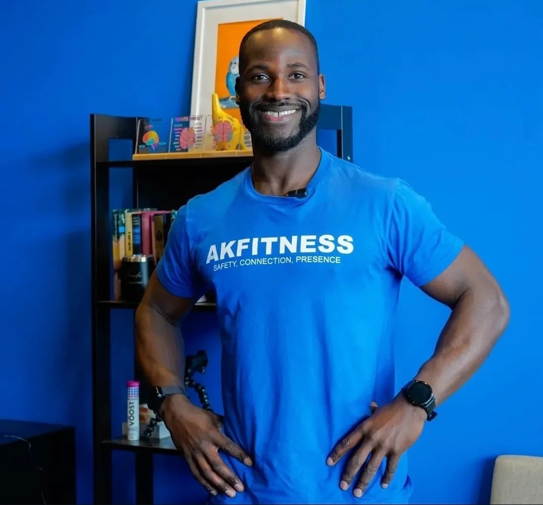 Amadu Koroma, founder and head coach, in AK Fitness Studio on Bridge Road, Richmond