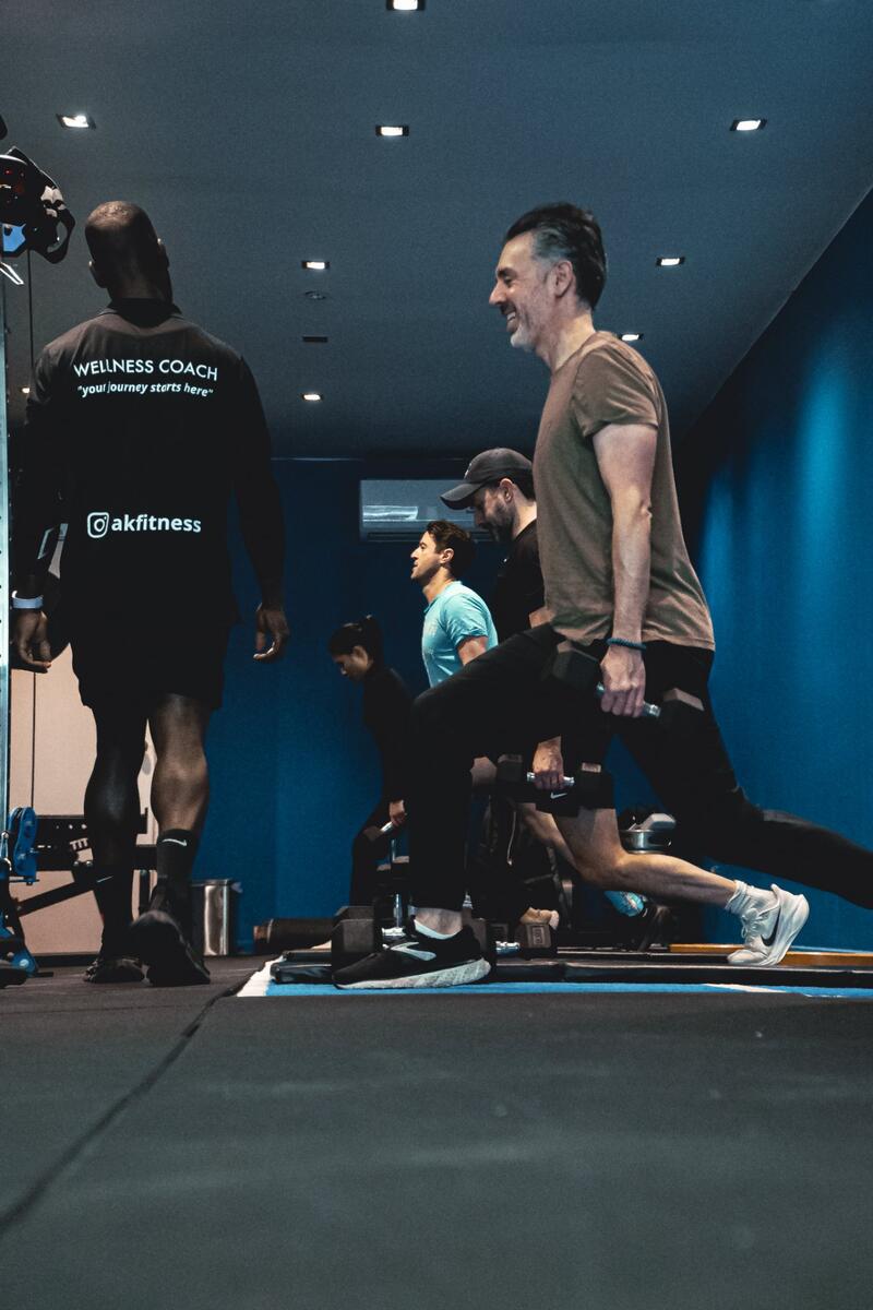 Small group strength training session at AK Fitness Studio Richmond